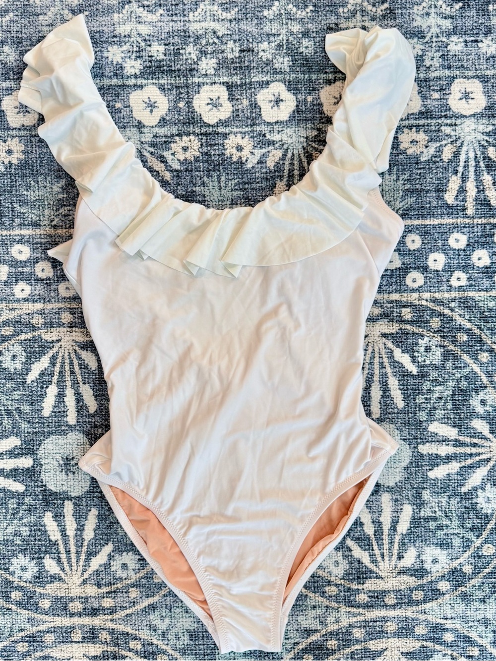 NEW J Crew White Ruffle One-Piece Swimsuit